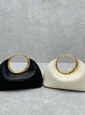 Jacquemus女包软皮手拎圆环手提包单肩斜挎气质百搭晚宴会包女包