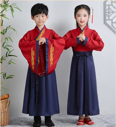 西安男童汉服店清仓处理儿童古风表演服古装汉服