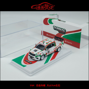 TW Tarmac Works 1:64丰田Hilux海拉克斯18#皮卡赛车合金汽车模型