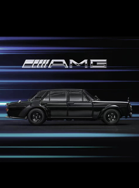 Liberty64现货1:64奔驰300SEL AMG黑武士黄猪43#赛车合金汽车模型