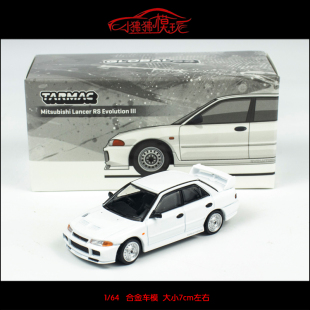 现货TW  Tarmac Works 1:64三菱EVO III三3代Lancer RS白汽车模型