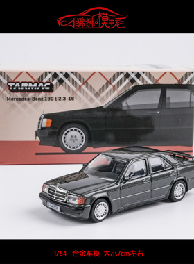 TW现货Tarmac Works 1:64 BENZ奔驰190E 2.3-16黑色 合金汽车模型