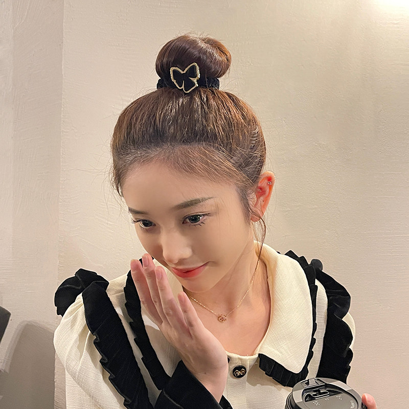 秋冬丝绒大肠发圈甜美女生高弹力不伤发橡皮筋低马尾头饰扎发皮套