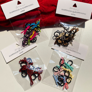 儿童扎小揪揪头绳彩色蝴蝶结发绳橡皮筋头饰可爱宝宝百搭小号头饰