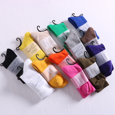 潮全棉毛巾底保暖长袜子