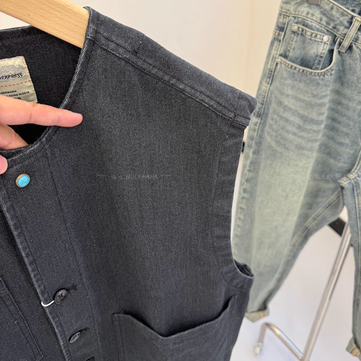 有点老 钱风 重磅珠帆布口袋阔版马甲 男女复古叠穿背心 小外套潮,男装,常规马甲,淘宝优惠券,粉丝福利购,淘宝优惠卷