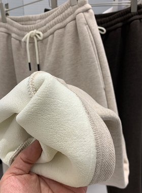 含绵羊毛！odm公司货 复合奥粒绒加厚保暖直筒休闲卫裤男 长裤 潮