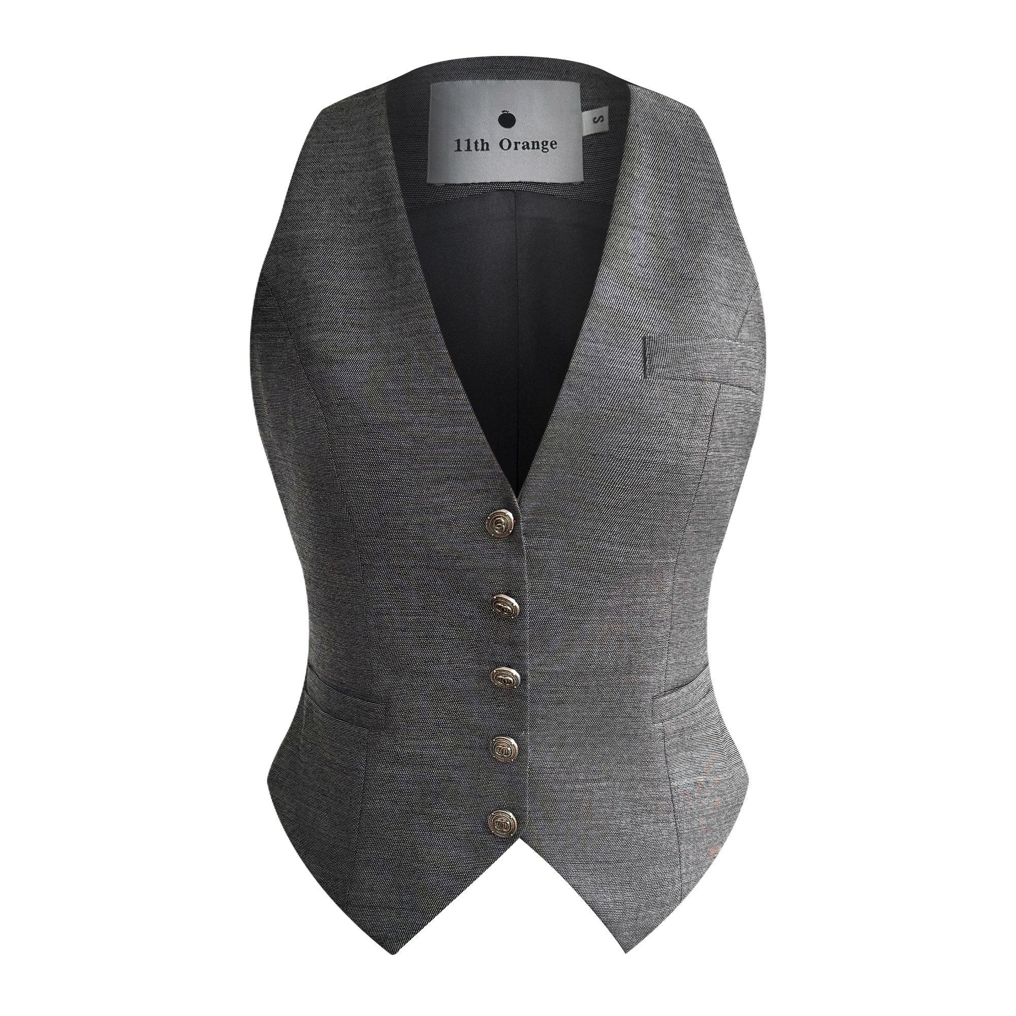 全羊毛灰色时尚马甲休闲潮流范无袖修身显瘦商务通勤百搭轻奢马夹