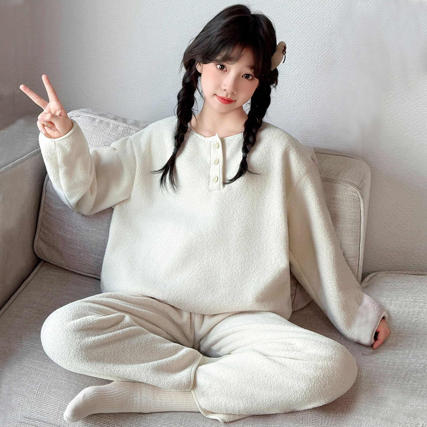 150小个子秋冬长袖家居服