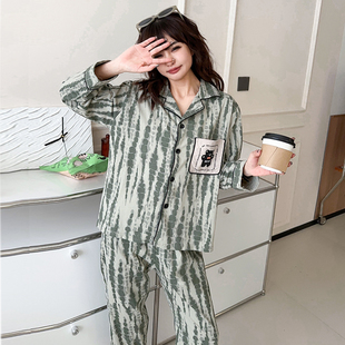 春秋150cm矮小个子女睡衣xs春季 家居服全棉两件套145 简约纯棉开衫