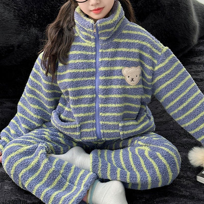 女珊瑚绒150小个子睡衣秋冬新款