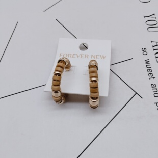 K281夸张质感时尚 女 潮流气质名媛街拍几何中古宫廷创意金属耳环