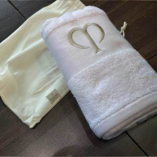 cpb肌肤之钥专柜赠品浴巾粉色纯棉大毛巾带收纳袋70 140mm