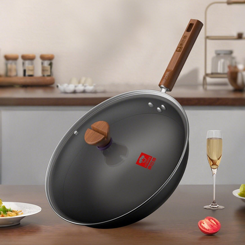 康巴赫有钛铁锅不粘锅家用牛排煎锅加深无涂层电磁炉燃气灶