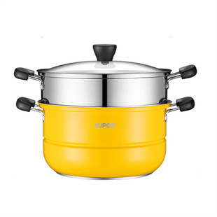 苏泊尔 EZ26BS08 蒸锅真味鲜304不锈钢双层加厚复底26cm汤锅蒸笼