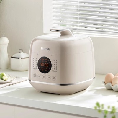 苏泊尔电压力锅家用小型迷你多功能0涂层新款高压锅饭煲煮饭家用