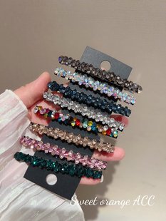 韩国东大门奢华满钻发夹大号碎发夹刘海侧边夹高级感后脑勺发夹