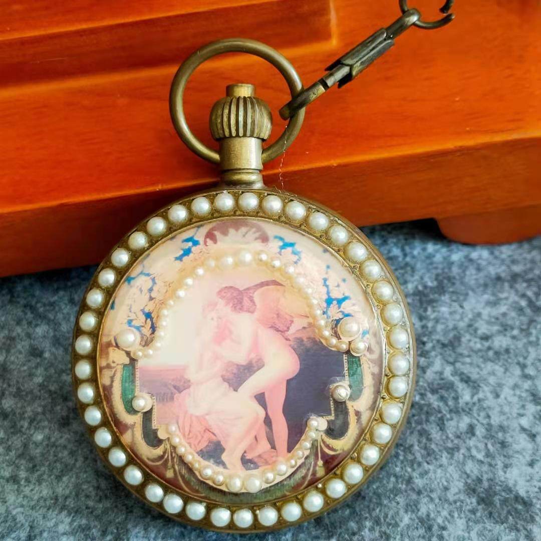 送老人父母老式手动中性复古指针式机械机芯礼品工艺机械怀表04