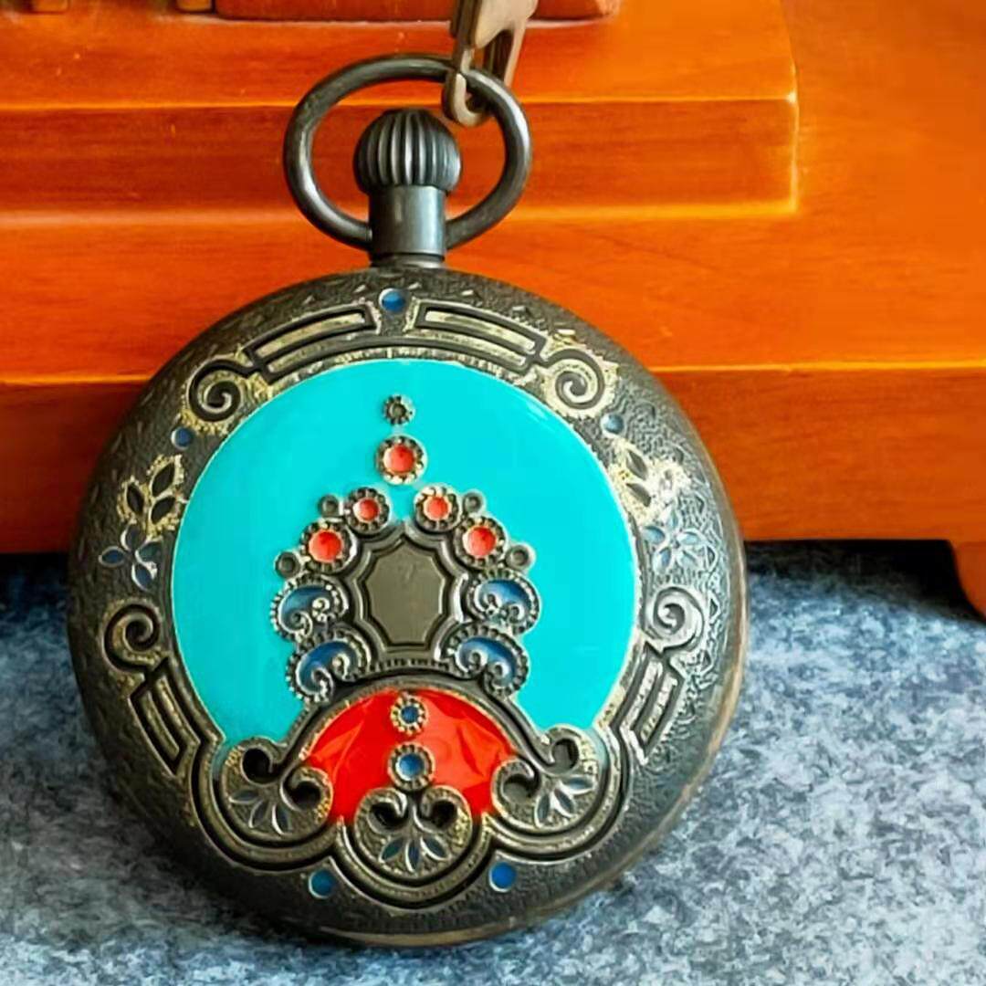 送老人父母老式手动中性复古指针式机械机芯礼品工艺机械怀表01