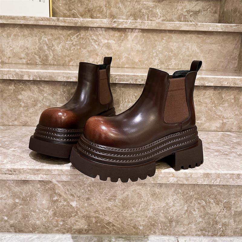 切尔西靴女ins超火复古马丁靴