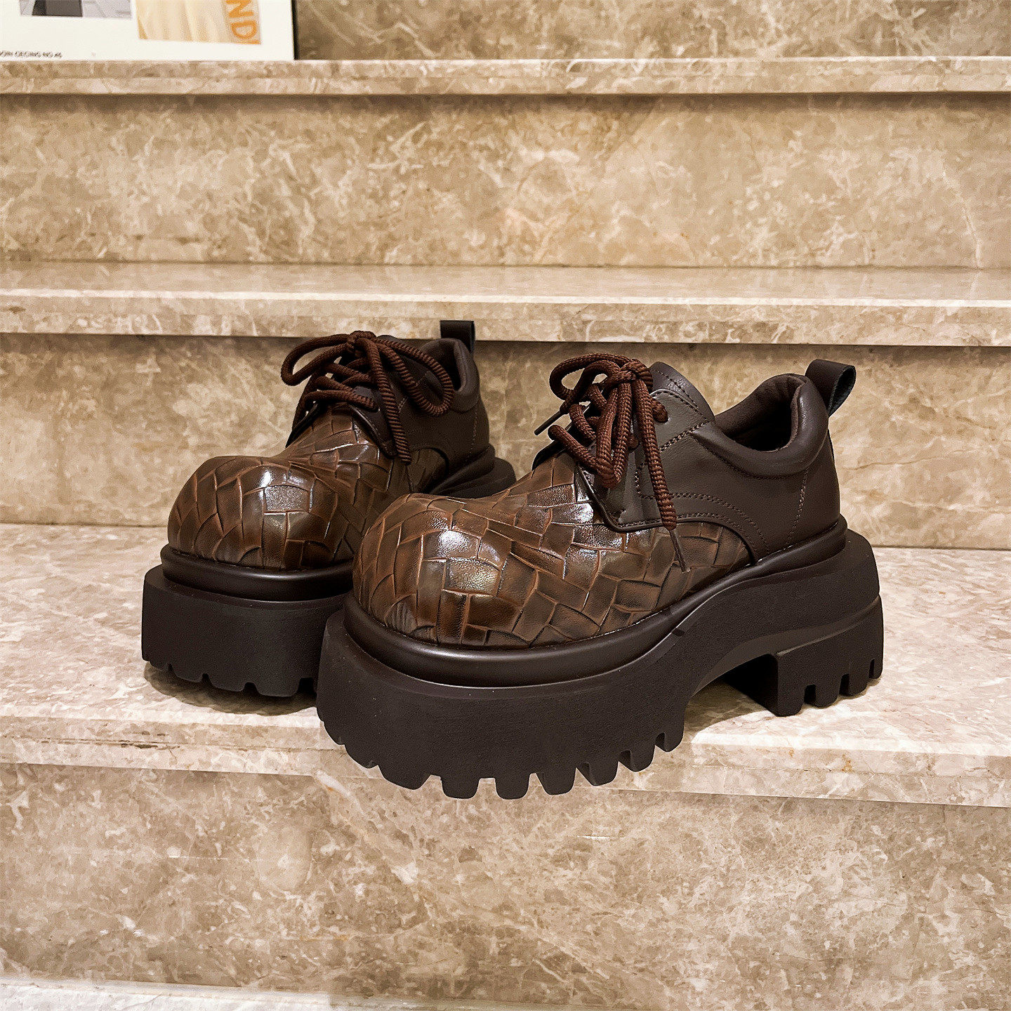 松糕JK小皮鞋布洛克英伦风女鞋