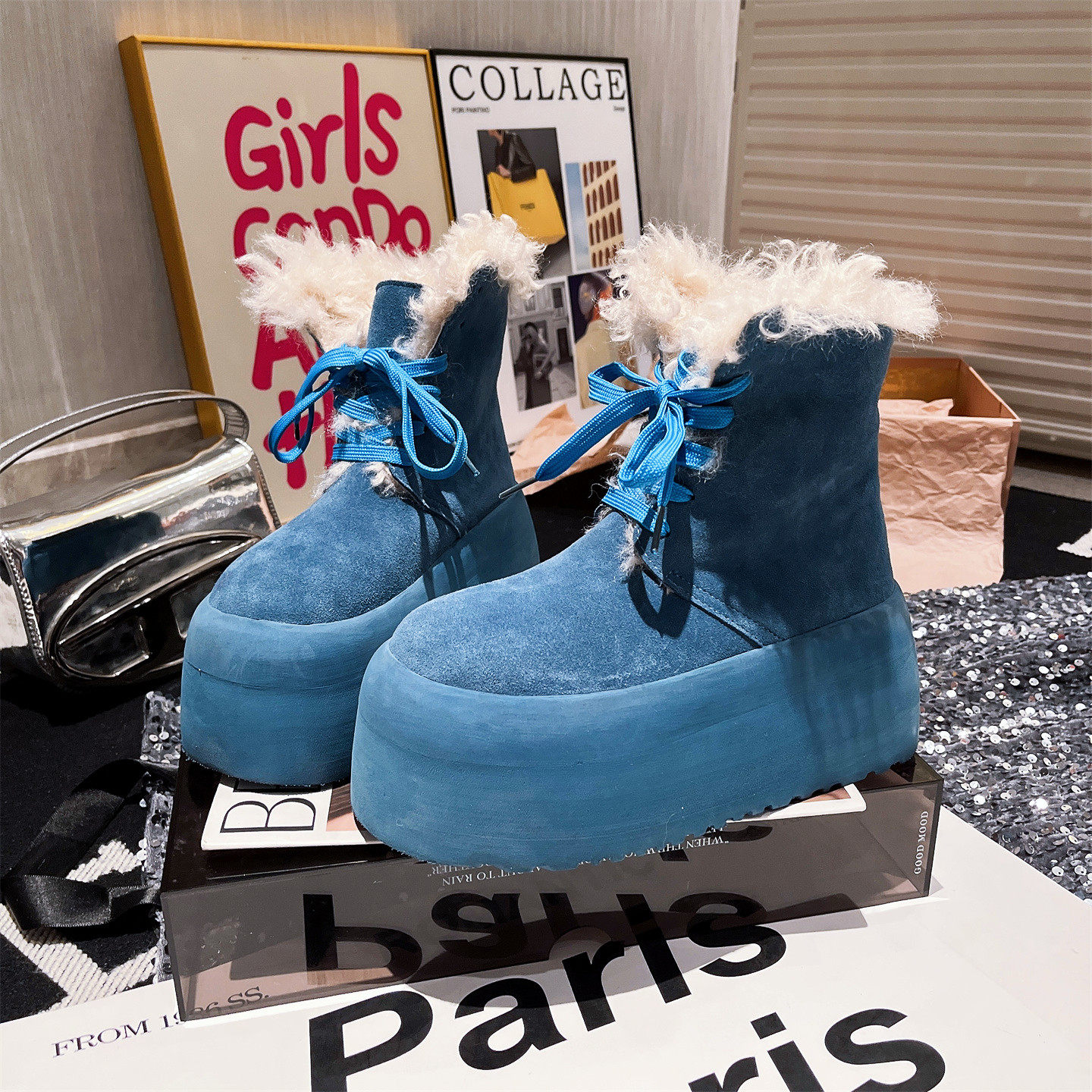 勃肯鞋翻领两穿小个子8cm女鞋