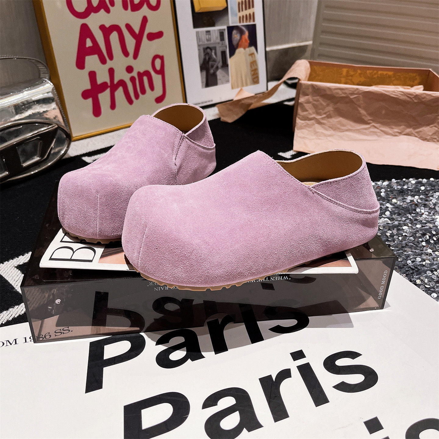 真皮版~韩版糖果色磨砂皮大头勃肯鞋卡皮巴拉面包鞋内增高单鞋女,女鞋,勃肯鞋/软木鞋,淘宝优惠券,粉丝福利购,淘宝优惠卷