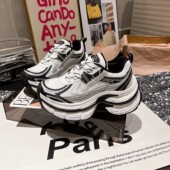 巴黎老爹鞋 运动鞋 女2025年新款 厚底松糕小个子超高跟做旧擦色爆款