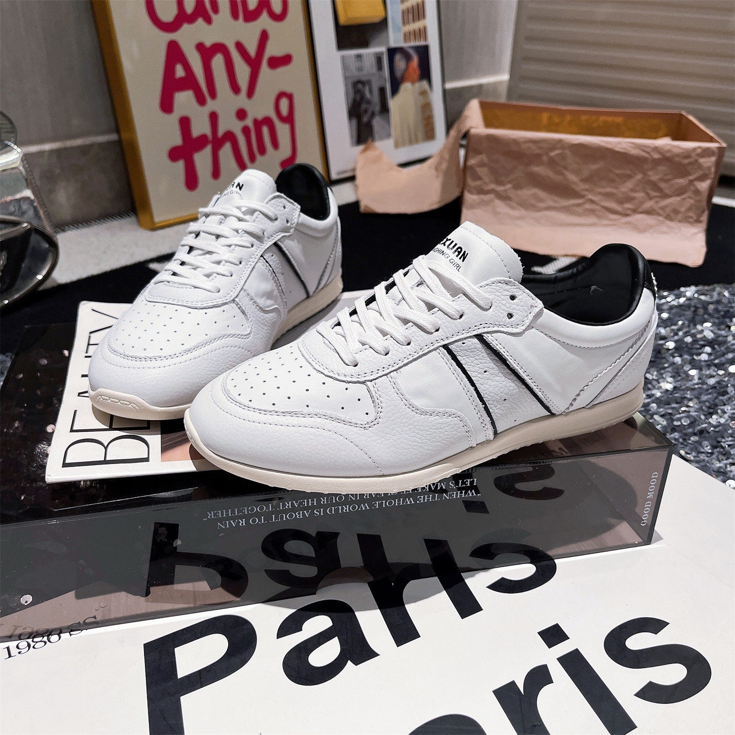 牛皮内里羊皮版~韩版系带真皮休闲鞋板鞋德训鞋小白鞋平底鞋女鞋,女鞋,时尚休闲鞋,淘宝优惠券,粉丝福利购,淘宝优惠卷