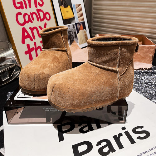 小个子7cm加厚内增高雪地棉靴