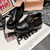 胎牛皮布洛克金属扣JK小皮鞋 乐福鞋 单鞋 2025新款 平底百搭时髦女鞋