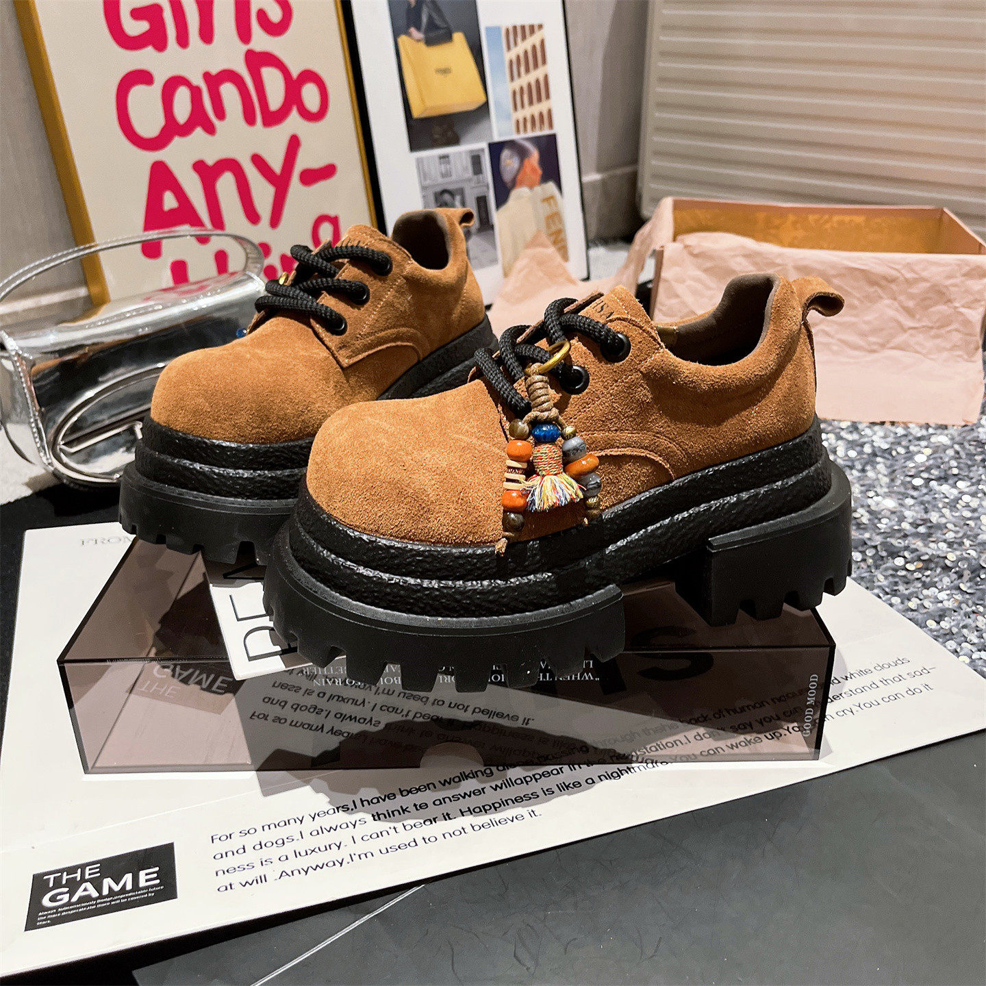 休闲鞋JK小皮鞋流苏复古单鞋女鞋