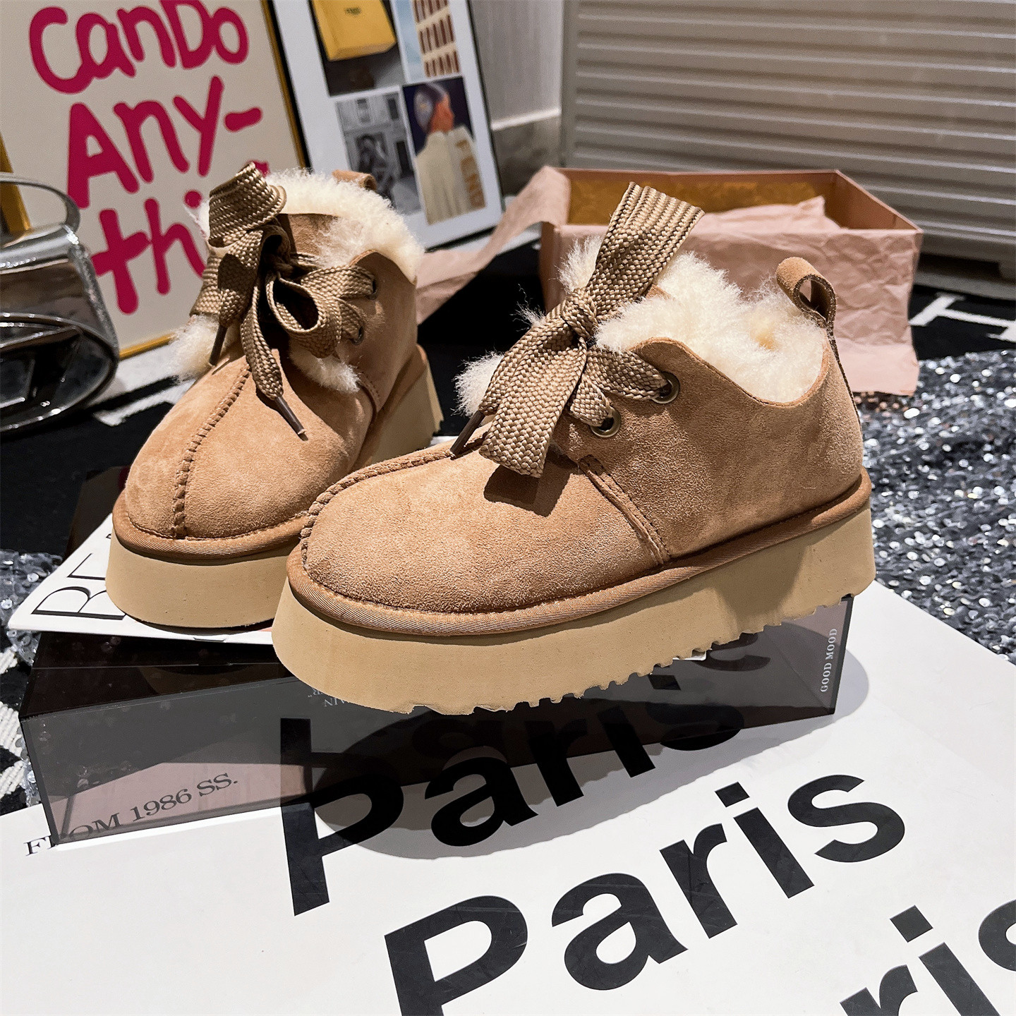 松糕雪地棉小土豆勃肯鞋女鞋