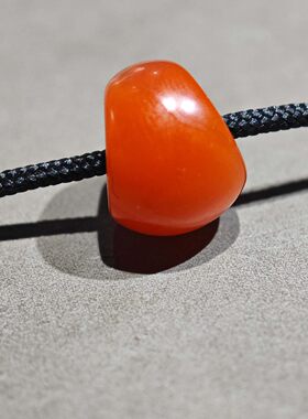天然南红玛瑙斜切大肠马蹄珠子