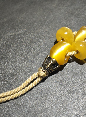 老猫眼琉璃料器斜切猪大肠套装珠