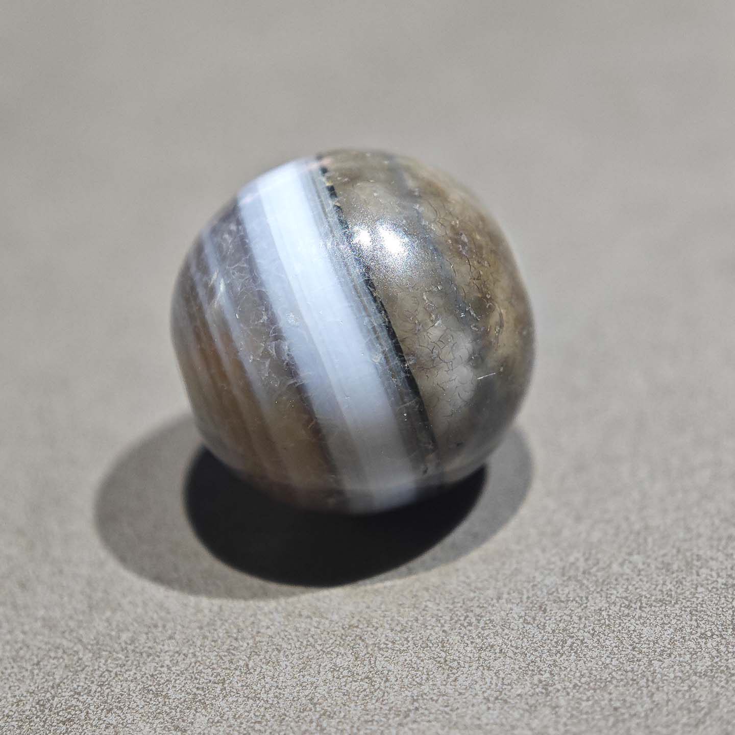 16MM天然灰皮老一线药师玛瑙珠子散珠多宝手串配饰配珠藏传小元素