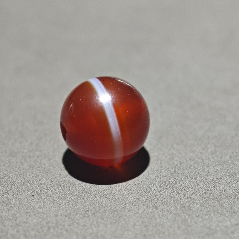 10.5MM天然朱红色一线药师玛瑙