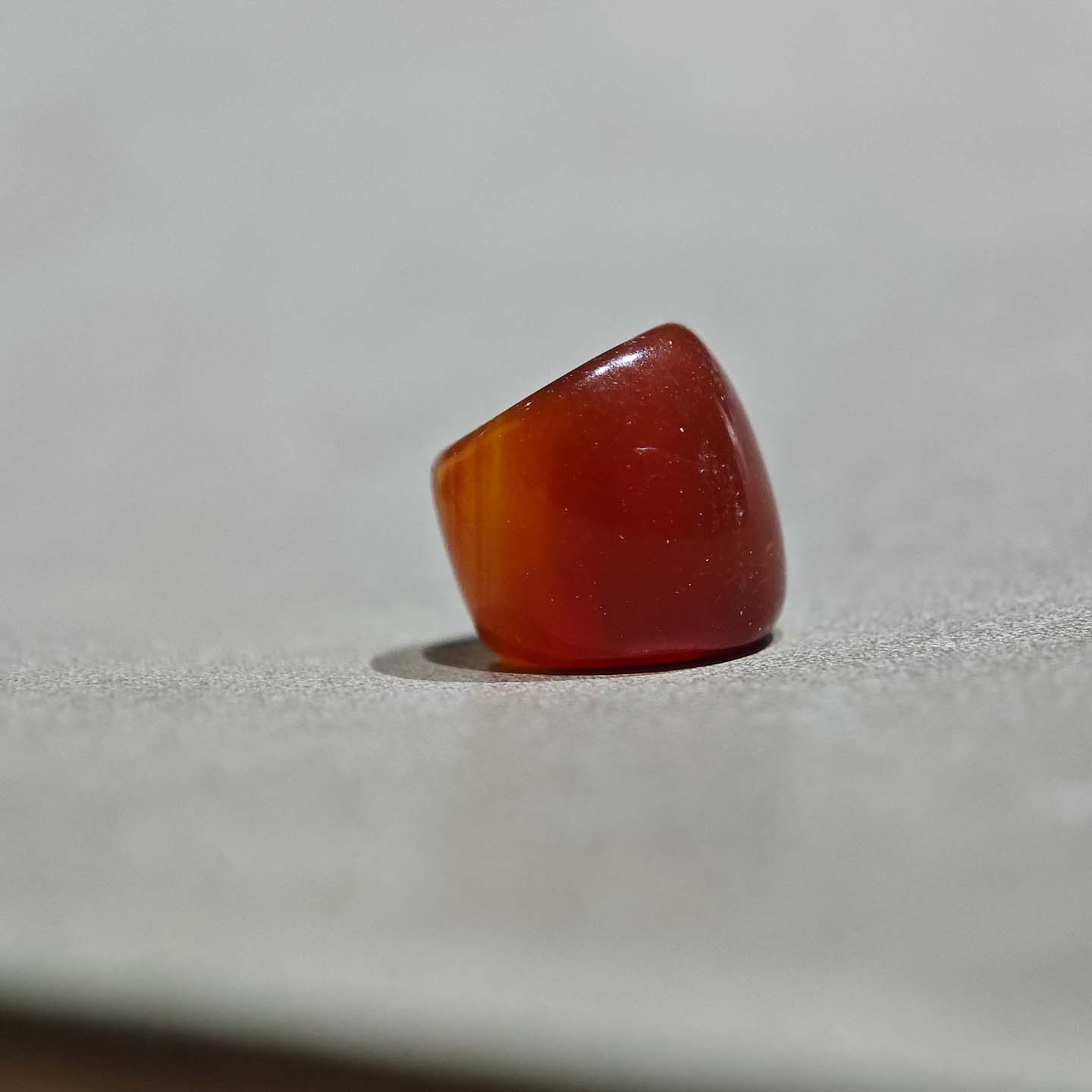 9.5MM天然酒红色唐球玛瑙斜切猪大肠马蹄珠子散珠桶珠藏传小元素