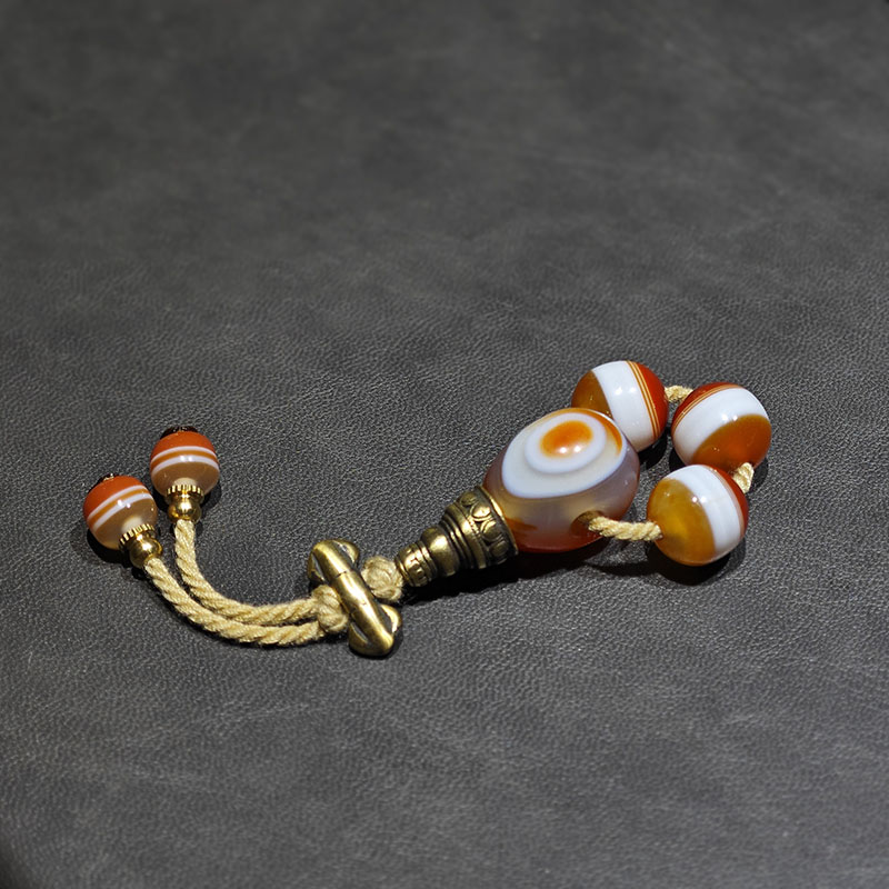 橘皮色宽线一线药师玛瑙佛头套装