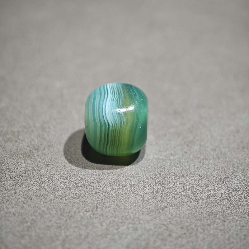 8MM天然绿药师玛瑙四方桶珠散珠文玩配饰多宝手串配件藏传小元素