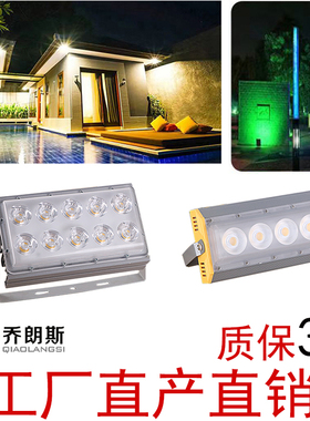 LED户外防水照树四眼投光灯照明灯50W工厂一线天广告一束聚光射灯