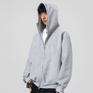 重磅宽松潮高街连帽拉链卫衣男女秋冬 外套小众美式 FIDO DIDO开衫