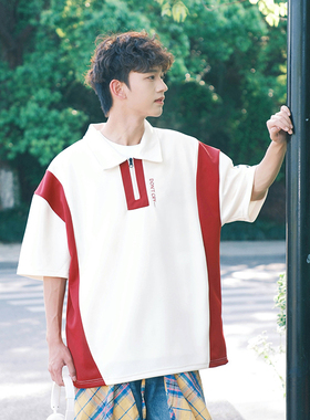 【周深同款】TREED泰迪美式潮牌重磅POLO领刺绣宽松短袖T恤男女夏