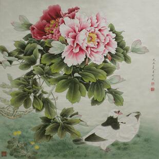 苏绣DIY套件 牡丹花鸟 花语引吭等 50CMX50CM 初级挑战 特价包邮