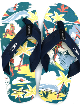 2026年ONEILL现货夏季男士潮牌舒适布带人字拖时尚防滑沙滩凉拖