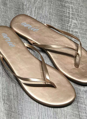 现货aerie2025夏季新款防滑防臭女士细带时尚百搭仙女风人字拖