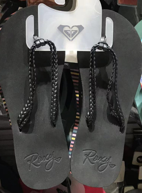 现货ROXY2025夏季新款黑色沙滩凉拖鞋女简约时尚百搭仙女风人字拖