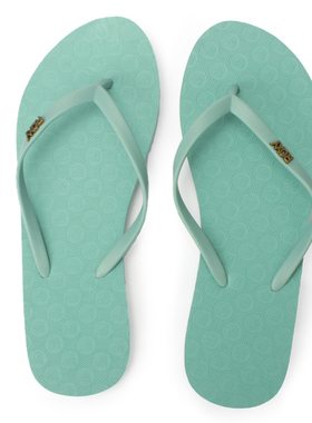 现货ROXY2025年夏季新款女士绿色个性休闲百搭人字拖EVA外穿时尚