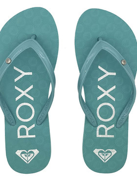 2025新款ROXY绿色女士亲子夏季人字夹脚凉拖沙滩鞋防水速干耐磨