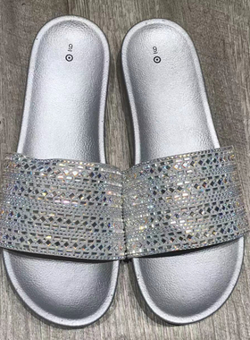 速发ICO2025年夏季新款女士平跟软底日常凉鞋耐磨休闲时尚一字拖